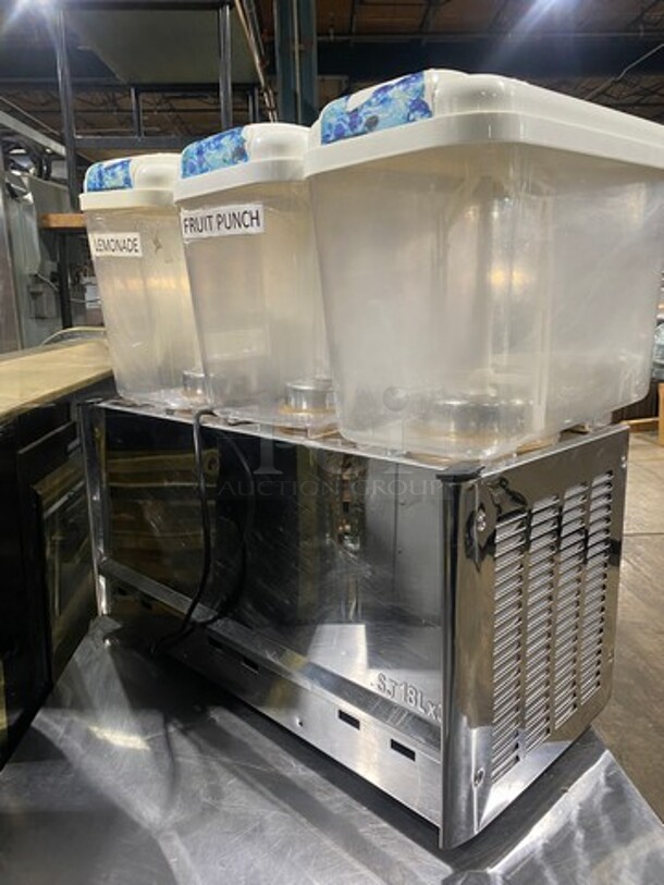 Commercial Countertop Tripple Hopper Refrigerated Beverage Dispenser! - Image 4 of 10