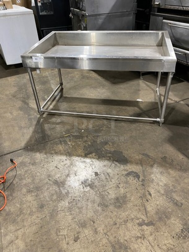 Commercial Ice Cooled Cold Pan! With Drain! All Stainless Steel! On Legs!