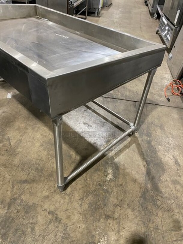 Commercial Ice Cooled Cold Pan! With Drain! All Stainless Steel! On Legs! - Image 4 of 7