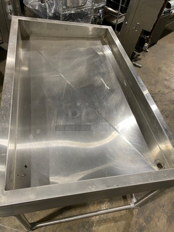 Commercial Ice Cooled Cold Pan! With Drain! All Stainless Steel! On Legs! - Image 5 of 7
