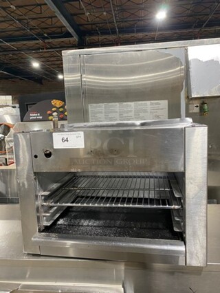 Commercial Countertop Natural Gas Powered Cheese Melter! All Stainless Steel!