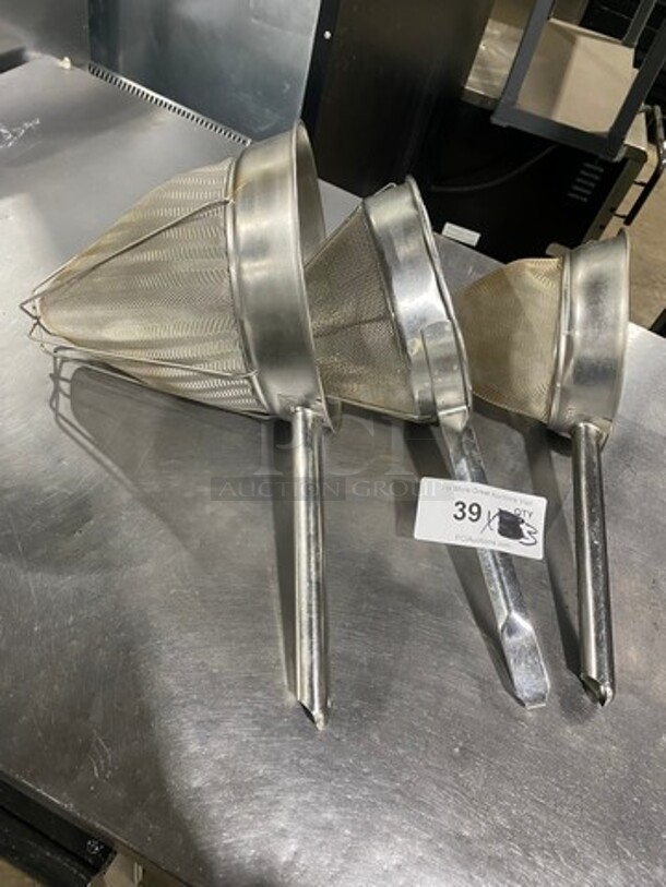 Commercial Various Size Mesh Cone Strainers! 3x Your Bid! - Image 1 of 5