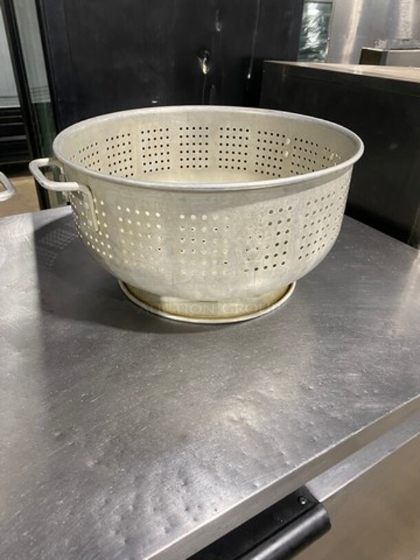 Stainless Steel Perforated Bowl/ Strainer! With Handles! 2x Your Bid! - Image 2 of 6