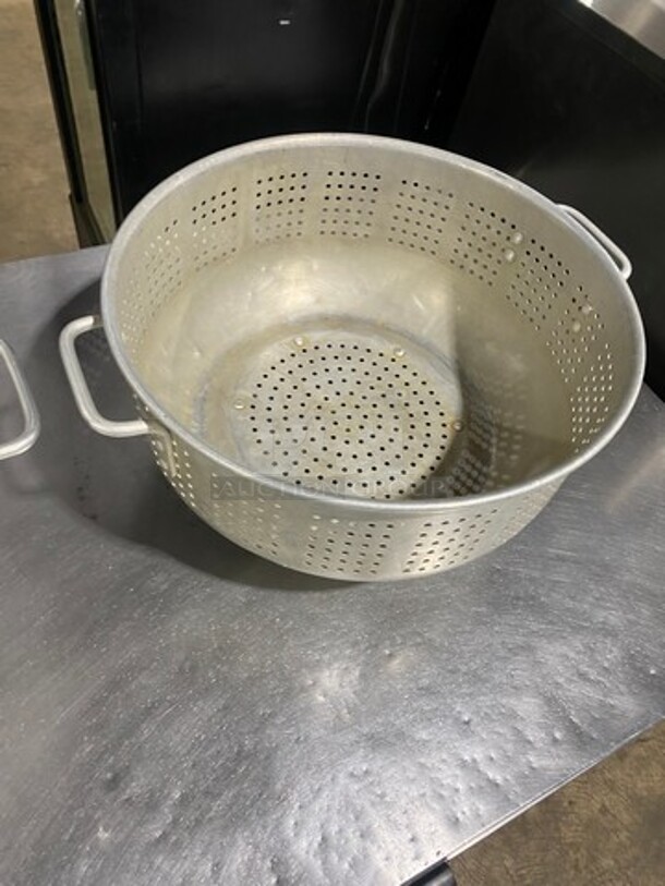 Stainless Steel Perforated Bowl/ Strainer! With Handles! 2x Your Bid! - Image 4 of 6
