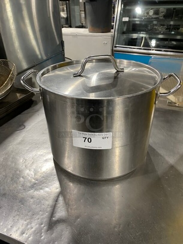 Stainless Steel Stock Pot! With Side handles! With Lid!