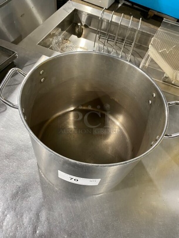 Stainless Steel Stock Pot! With Side handles! With Lid! - Image 2 of 4