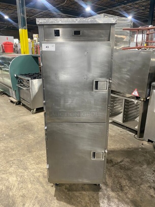 SWEET! FWE Electric Powered Food Warming Cabinet! With Solid Split Door! All Stainless Steel! On Casters! Model: TST16CHP SN: 144082001 120V 60HZ 1 Phase