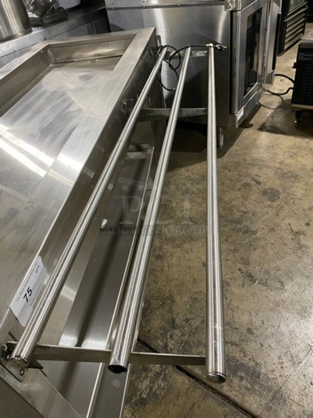 OUT OF THE BOX! NEVER USED! Bayonne Commerical 5 Bay Cold Pan/Cold Food Buffet Counter! With Folding Serving Counter! With 2 Shelf Storage Underneath! All Stainless Steel! On Legs! Model: CPM-72 SN: 7195 120V 60HZ 1 Phase - Image 7 of 8