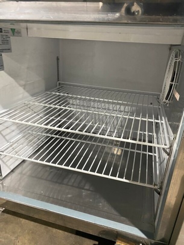 Central Commercial Refrigerated Pizza Prep Table! With Single Door Storage Space Underneath! With Poly Coated Racks! All Stainless Steel! Model: 69K013 SN: 5064981 115V 60HZ 1 Phase - Image 6 of 9