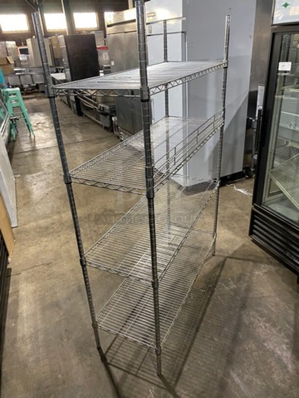 Commercial Metal 4 Tier Shelf! On Legs! BUYER MUST DISMANTLE! PCI CANNOT DISMANTLE FOR SHIPPING! PLEASE CONSIDER FREIGHT CHARGES! - Image 3 of 6