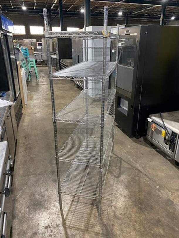 Commercial Metal 5 Tier Shelf! On Legs! BUYER MUST DISMANTLE! PCI CANNOT DISMANTLE FOR SHIPPING! PLEASE CONSIDER FREIGHT CHARGES! - Image 2 of 5