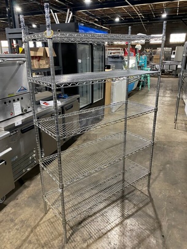 Commercial Metal 5 Tier Shelf! On Legs! BUYER MUST DISMANTLE! PCI CANNOT DISMANTLE FOR SHIPPING! PLEASE CONSIDER FREIGHT CHARGES! - Image 3 of 5