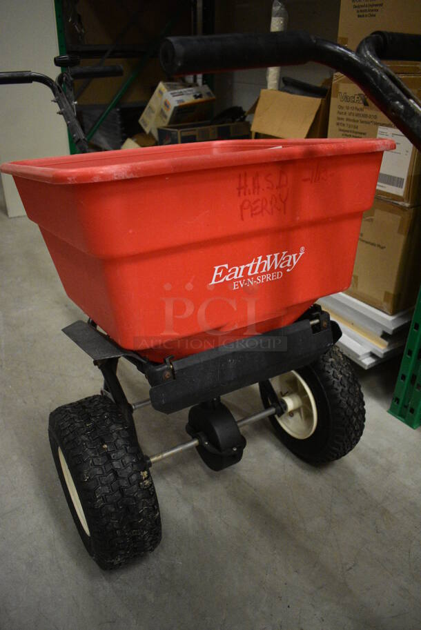 EarthWay Ev-n-spred Red Poly Walk Behind Broadcast Spreader. 21x43x32. (HS: Backroom) - Image 3 of 10