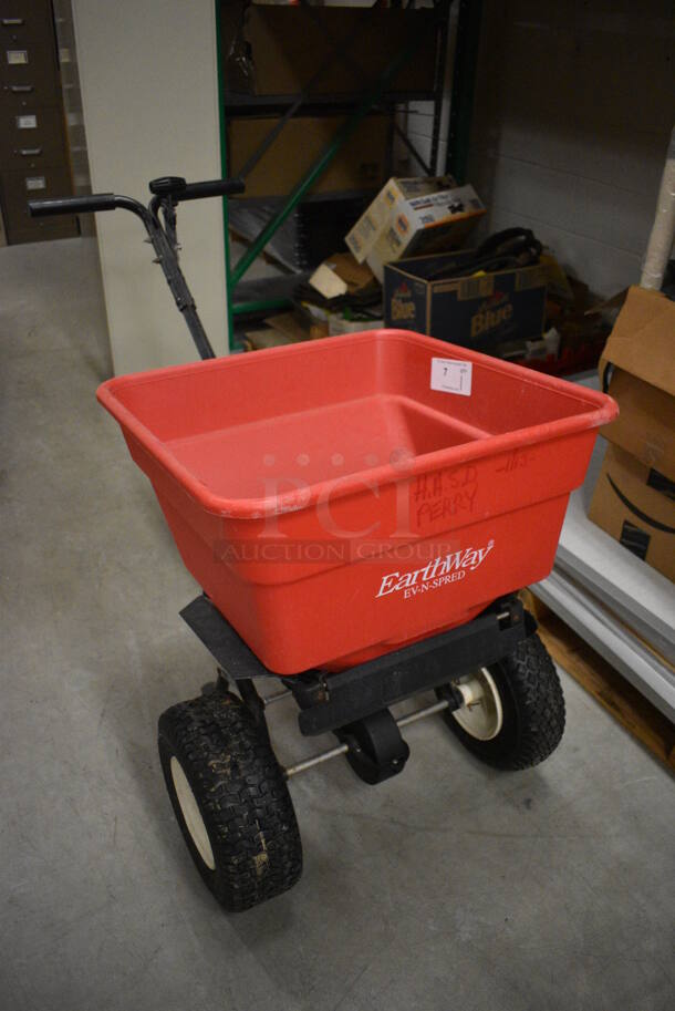 EarthWay Ev-n-spred Red Poly Walk Behind Broadcast Spreader. 21x43x32. (HS: Backroom) - Image 8 of 10