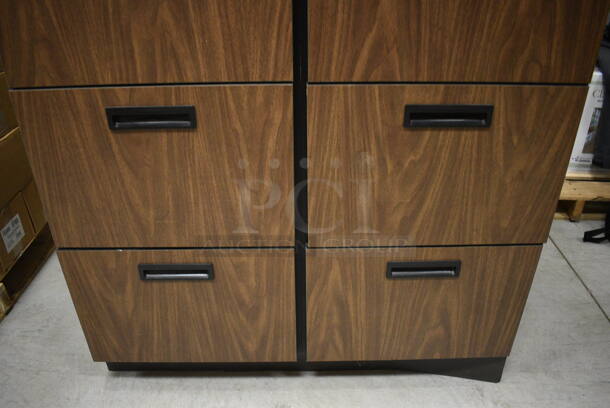 Wood Pattern 8 Drawer Filing Cabinet. 39x25x54. (HS: Backroom) - Image 4 of 9