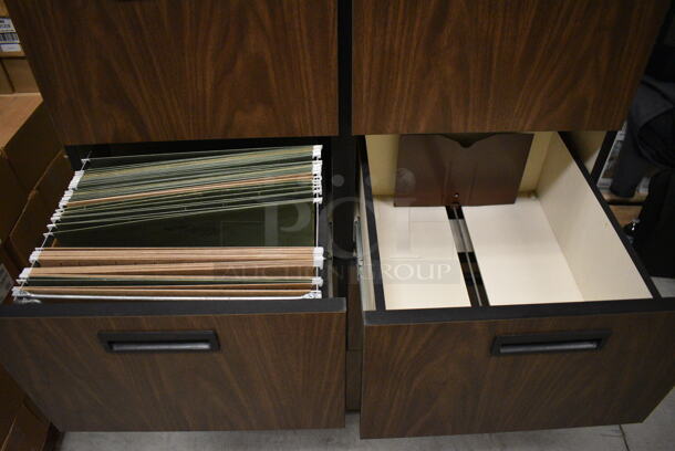 Wood Pattern 8 Drawer Filing Cabinet. 39x25x54. (HS: Backroom) - Image 7 of 9