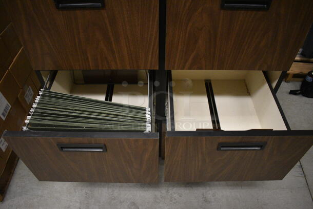 Wood Pattern 8 Drawer Filing Cabinet. 39x25x54. (HS: Backroom) - Image 8 of 9