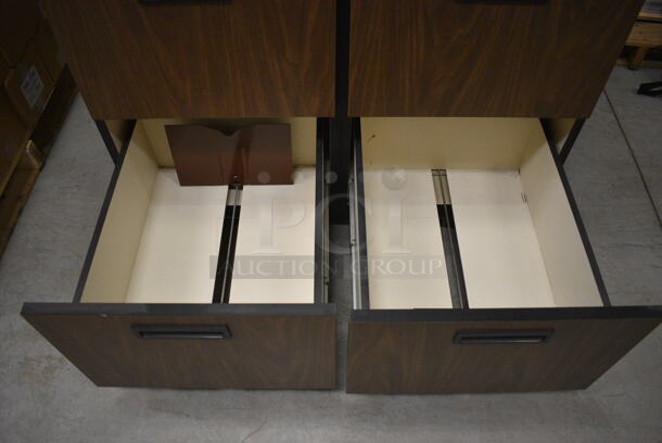 Wood Pattern 8 Drawer Filing Cabinet. 39x25x54. (HS: Backroom) - Image 9 of 9