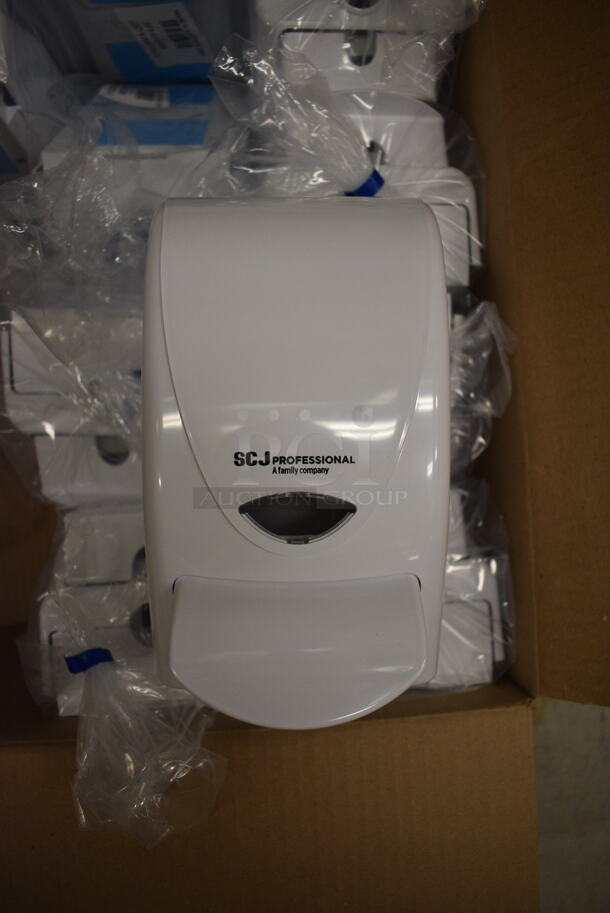 6 Boxes of 15 BRAND NEW! Various Wall Mount Soap Dispensers. Missing 3 Pieces. 5x5x9.5. 6 Times Your Bid! (HS: Backroom)