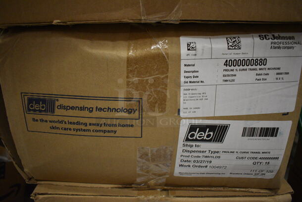6 Boxes of 15 BRAND NEW! Various Wall Mount Soap Dispensers. Missing 3 Pieces. 5x5x9.5. 6 Times Your Bid! (HS: Backroom) - Image 5 of 5