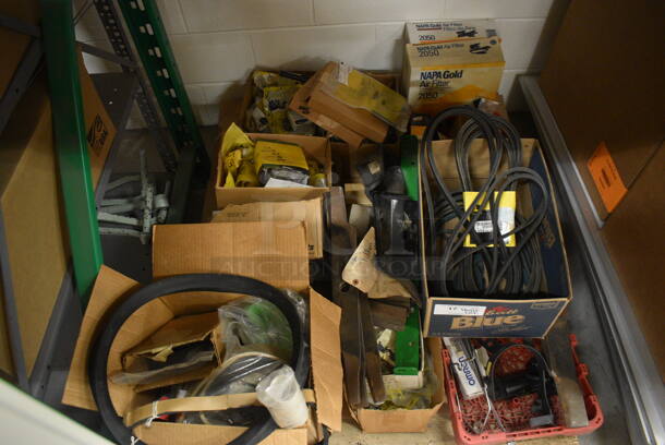 PALLET LOT OF Various Parts and Pieces For Various Units Including Scag Lawnmower and John Deere. (HS: Backroom) - Image 1 of 12