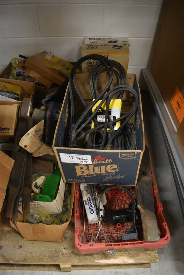 PALLET LOT OF Various Parts and Pieces For Various Units Including Scag Lawnmower and John Deere. (HS: Backroom) - Image 2 of 12