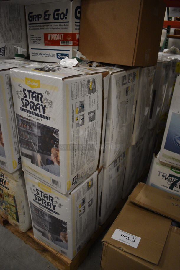 PALLET LOT Including 25 BRAND NEW Star Spray Glass Cleaner, 9 Used Star Spray Glass Cleaner and Poly Spray Bottles. Includes 9.5x9.5x16. (HS: Backroom) - Image 4 of 10