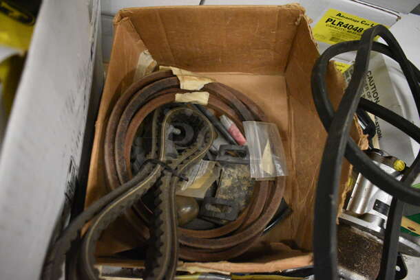 ALL ONE MONEY! Lot of 2 Boxes of Spare Parts Including Belts. (HS: Backroom) - Image 6 of 12