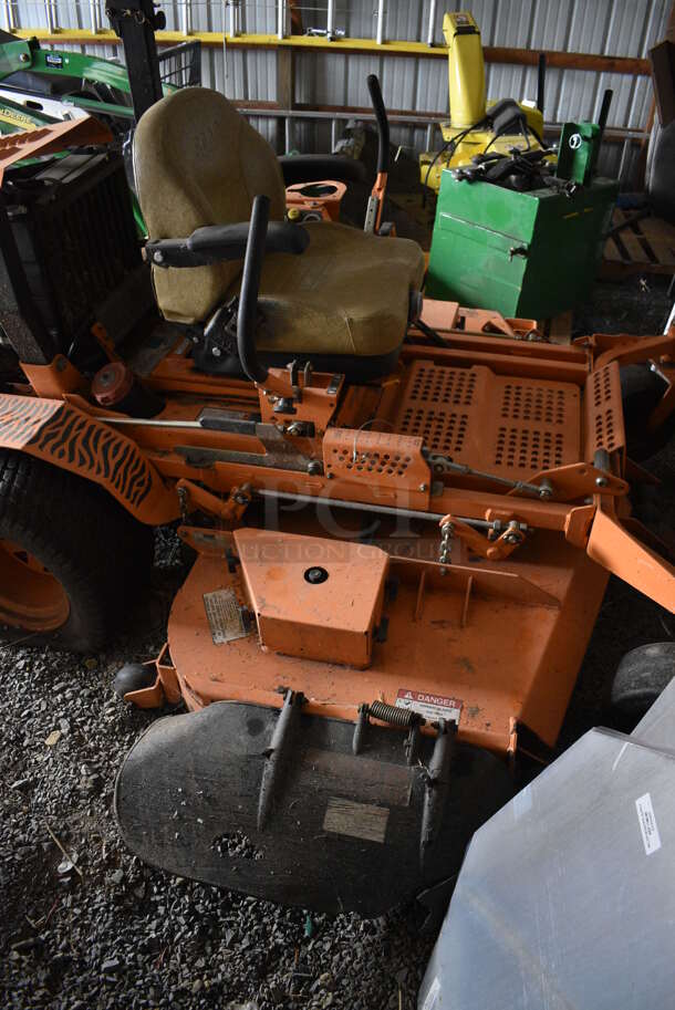Scag STT-28CAT-SS Metal Commercial Turf Tiger Riding Lawn Mower. Unit Has Had Some Parts Removed. BUYER MUST REMOVE. 84x95x67. (HS: Garage 1) - Image 4 of 10