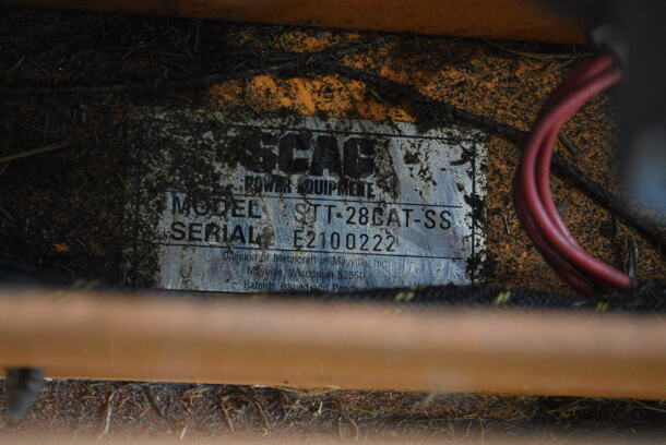 Scag STT-28CAT-SS Metal Commercial Turf Tiger Riding Lawn Mower. Unit Has Had Some Parts Removed. BUYER MUST REMOVE. 84x95x67. (HS: Garage 1) - Image 7 of 10