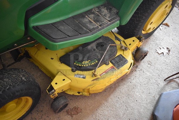 John Deere M00325C095264 325 Metal Commercial 18 HP V Twin Riding Lawn Mower. Comes w/ Key. Hours Read 954. BUYER MUST REMOVE. 52x68x41. (HS: Garage 2) - Image 2 of 12