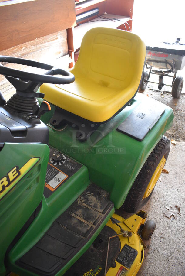 John Deere M00325C095264 325 Metal Commercial 18 HP V Twin Riding Lawn Mower. Comes w/ Key. Hours Read 954. BUYER MUST REMOVE. 52x68x41. (HS: Garage 2) - Image 3 of 12