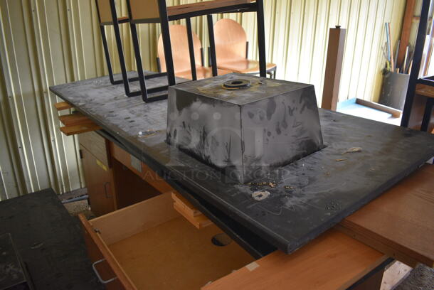 ALL ONE MONEY! Lot of Wooden Counter w/ 3 Sink Countertops. Unit Was Previously Used In Science Class. (HS: Garage 2) - Image 4 of 4
