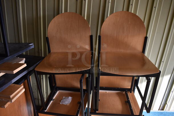 22 Wooden Dining Chairs. 19.5x19x35. 22 Times Your Bid! (HS: Garage 2) - Image 2 of 4