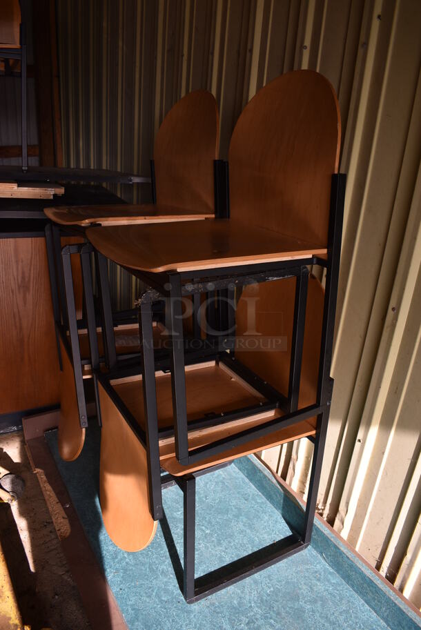 22 Wooden Dining Chairs. 19.5x19x35. 22 Times Your Bid! (HS: Garage 2) - Image 3 of 4