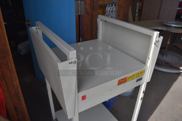 Metal 2 Tier Cart w/ 2 Wings on Commercial Casters. 22.5x20x39. (HS: Garage 4) - Image 3 of 4