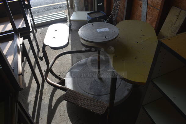 Metal and Wooden Potters Wheel Station. 38x44x31. (HS: Garage 4) - Image 5 of 5