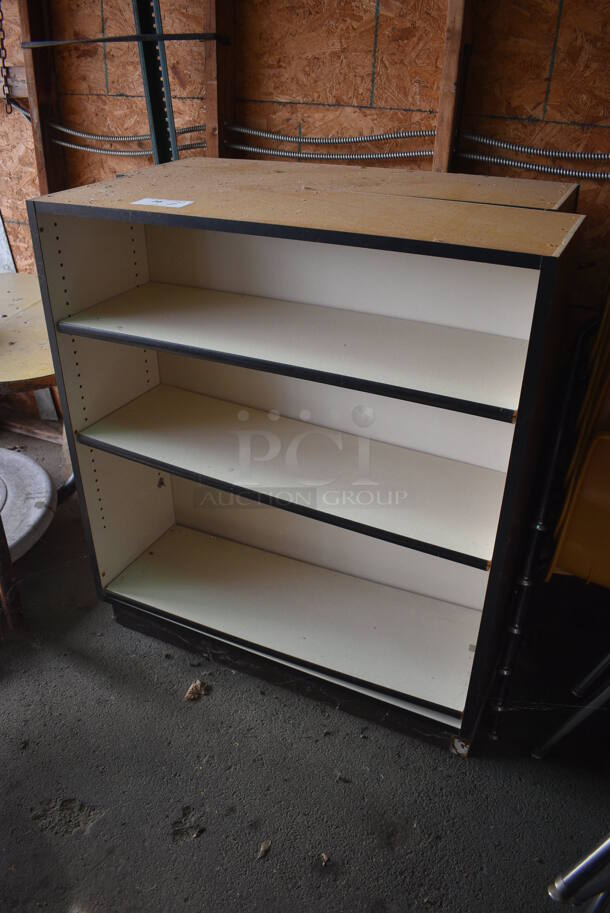 2 Wood Pattern Bookshelves. 36x12x41. 2 Times Your Bid! (HS: Garage 4)