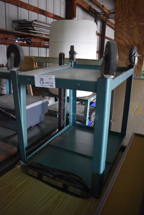 3 Various Metal AV Carts and 3M Projector. Includes 18.5x24x27. 3 Times Your Bid! (HS: Garage 4) - Image 2 of 5
