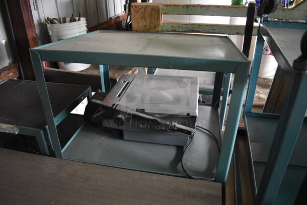 3 Various Metal AV Carts and 3M Projector. Includes 18.5x24x27. 3 Times Your Bid! (HS: Garage 4) - Image 3 of 5