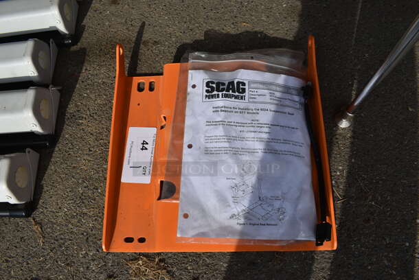 Scag Orange Metal STT Suspension Seat Panel. 14x14x2. (HS: Garage 4)
