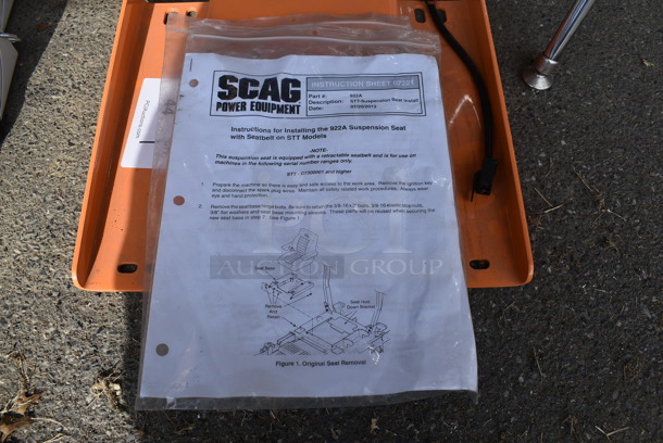 Scag Orange Metal STT Suspension Seat Panel. 14x14x2. (HS: Garage 4) - Image 4 of 7