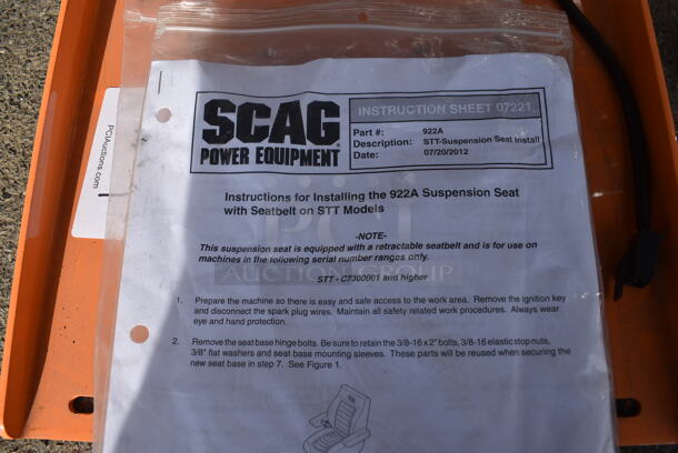 Scag Orange Metal STT Suspension Seat Panel. 14x14x2. (HS: Garage 4) - Image 5 of 7