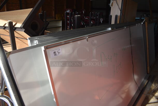 ALL ONE MONEY! Lot of 8 Various White Boards. Includes 48.5x2x48. (HS: Garage 4) - Image 3 of 5