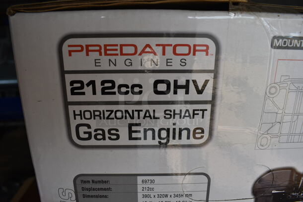 BRAND NEW IN BOX! Predator 212 cc OHV Horizontal Shaft Gas Engine. 16x14x12. (HS: Garage 5) - Image 3 of 6