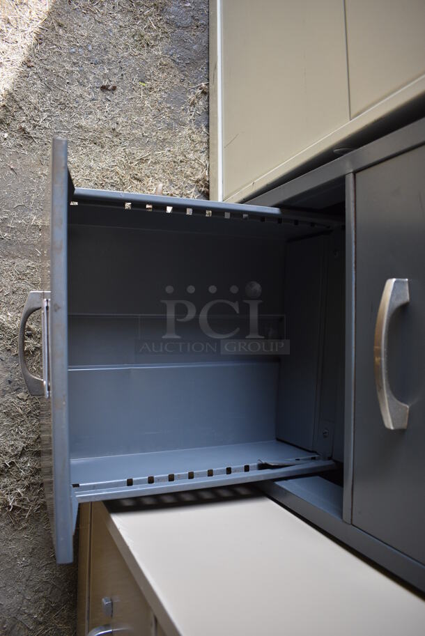 Modern Steelcraft Gray Metal 4 Drawer Filing Cabinet. 15.5x18x53. (HS: Garage 5) - Image 4 of 8