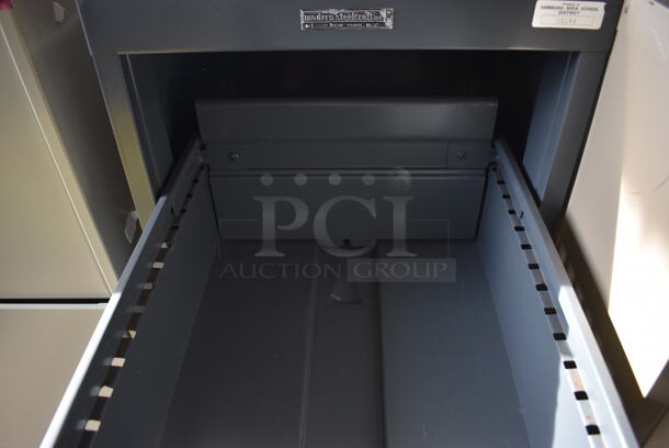 Modern Steelcraft Gray Metal 4 Drawer Filing Cabinet. 15.5x18x53. (HS: Garage 5) - Image 7 of 8