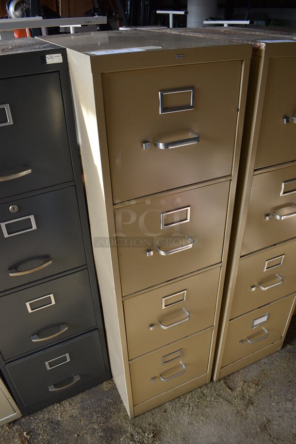 Hon Tan Metal 4 Drawer Filing Cabinet. 15x27x53. (HS: Garage 5) - Image 2 of 7
