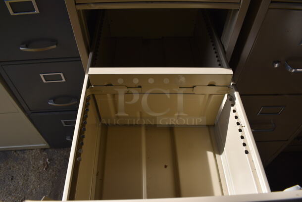 Hon Tan Metal 4 Drawer Filing Cabinet. 15x27x53. (HS: Garage 5) - Image 6 of 7