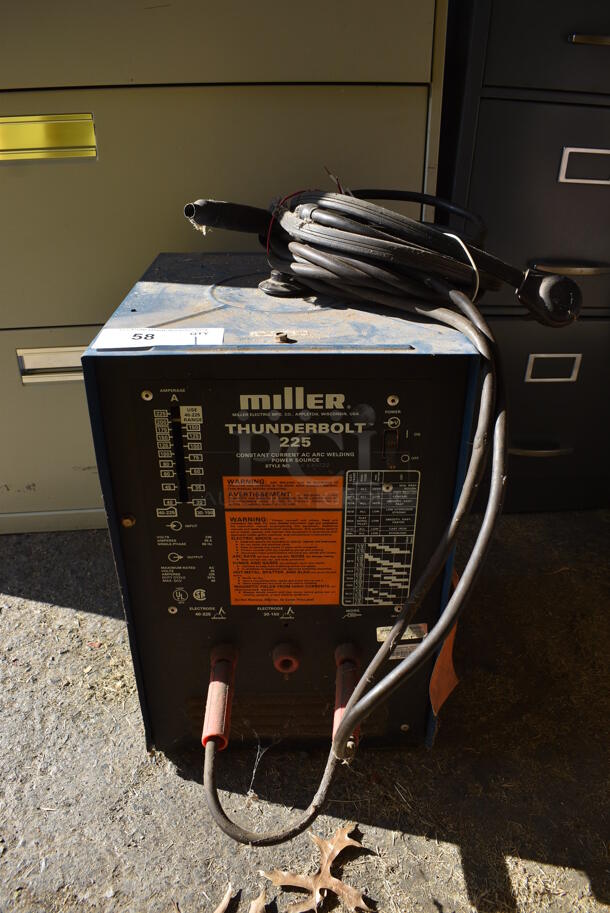 Miller Thunderbolt 225 Metal Constant Current AC Arc Welding Power Source. 12x14x20. (HS: Garage 5)